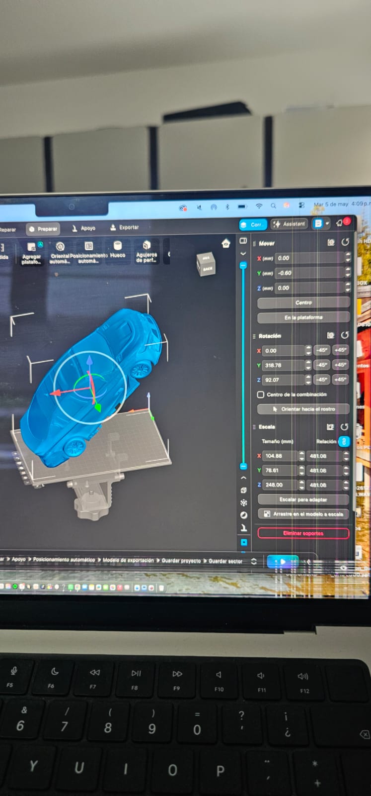 Proceso de creación de figuras impresas en 3D